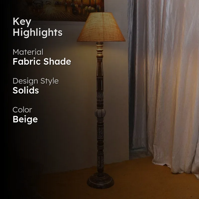 Colton Ezra Floor Lamp - Beige media 2
