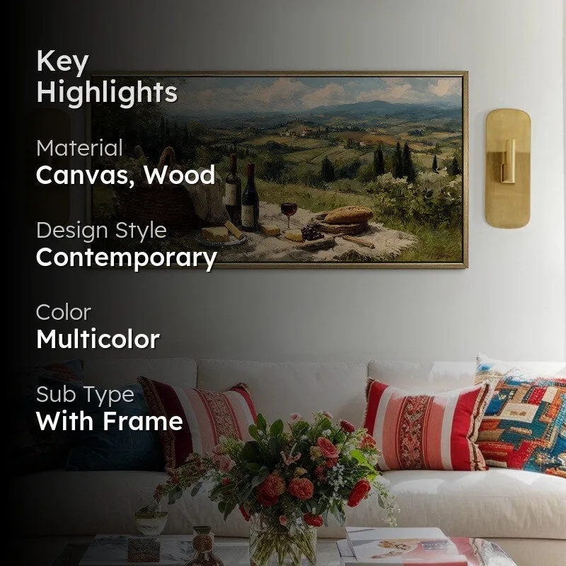 Vineyard Rest Canvas Wall Painting With Frame media 2