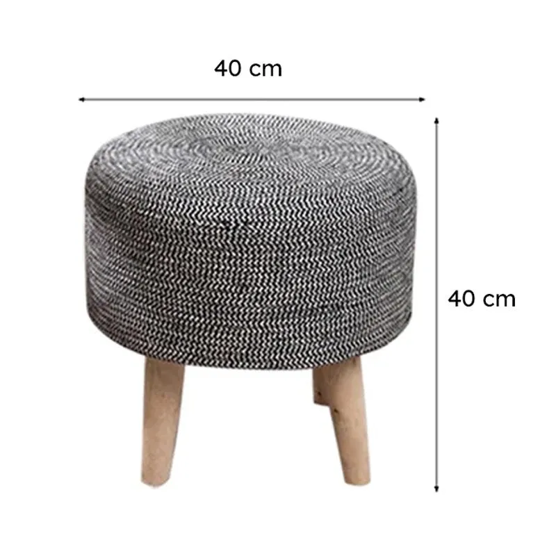 Miya Cotton Ottoman - Black media 5