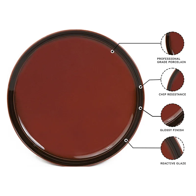 Caspian Porcelain Dinner Set (Brown/160 mL) - 18 Piece Set media 5
