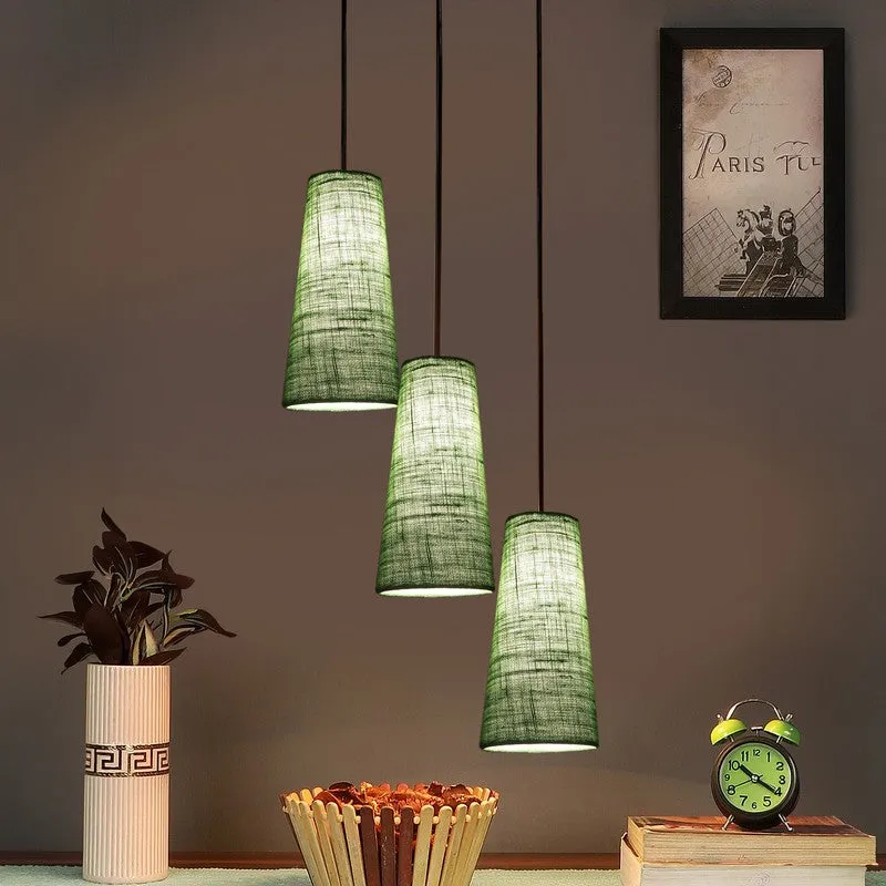 Nordic Neutral Triple Metal Ceiling Lamp - Green media 2