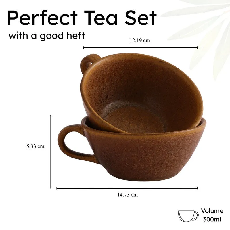 Brewtone Stoneware Tea Cup (300 mL Each) - Set Of Two media 9
