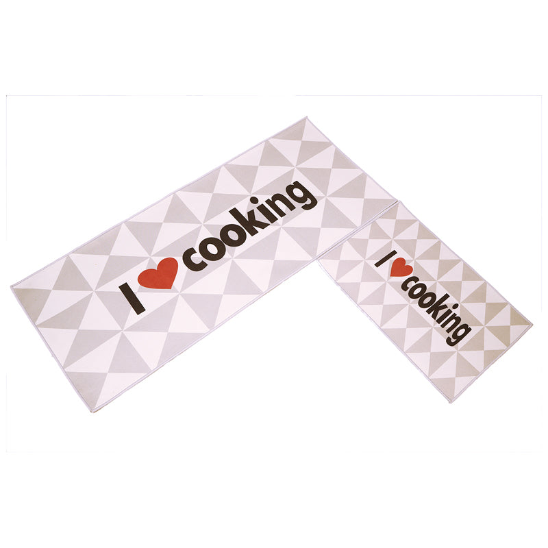 I Love Cooking Kitchen Nylon Runner Rug - Set Of Two image 4