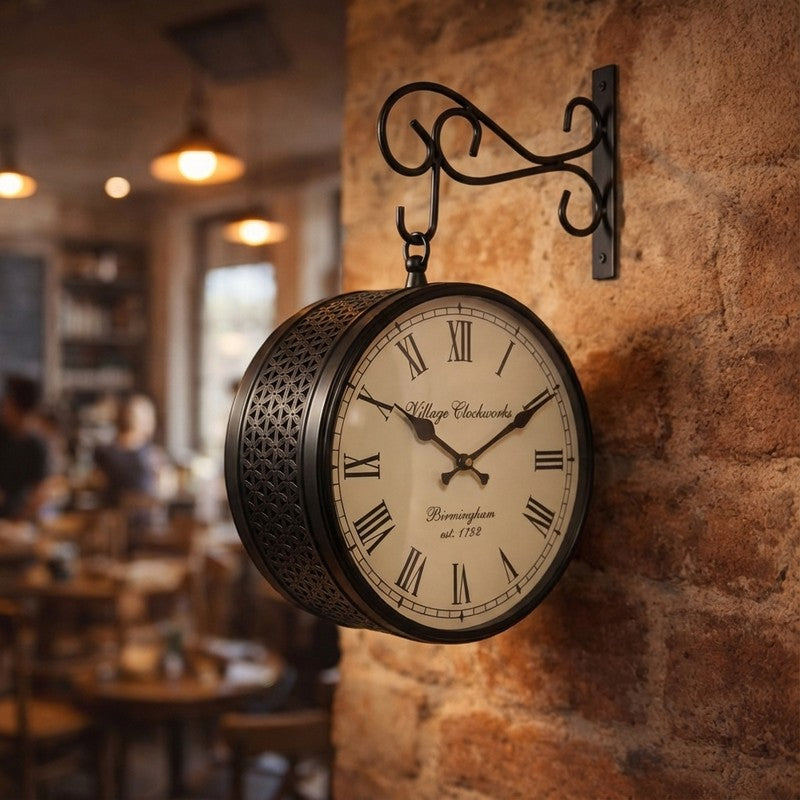 The Black Meridian Decorative Iron Wall Clock media 4
