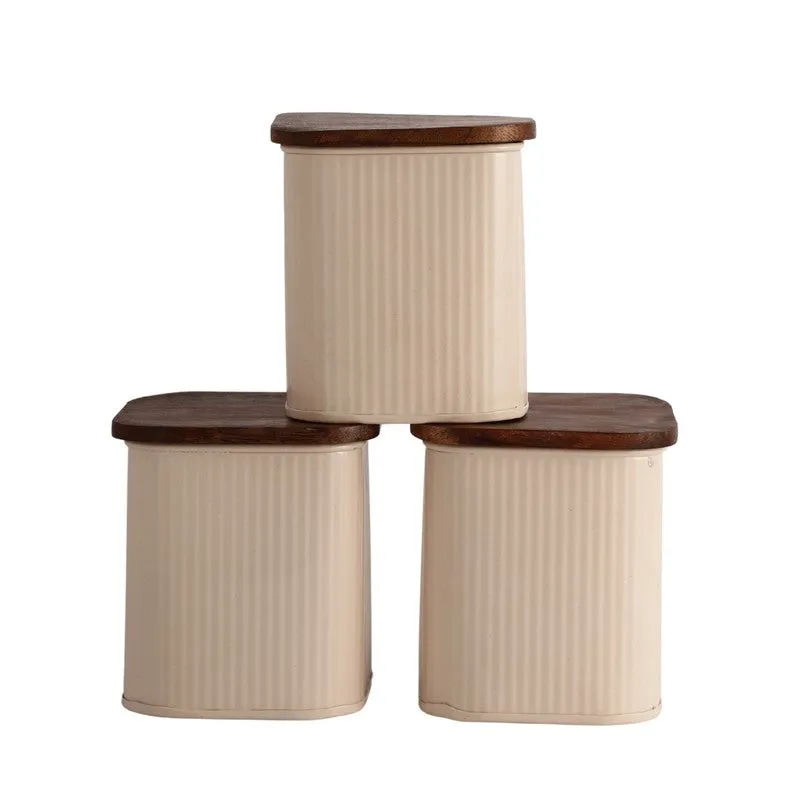 Grain Keeper Container (Ivory,1500 mL Each) - Set Of Three media 7