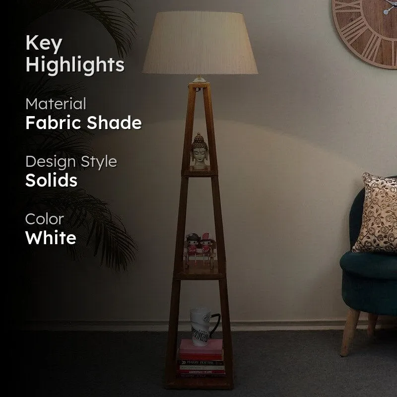 Blace Netima Floor Lamp With Shelf - Bisque media 2