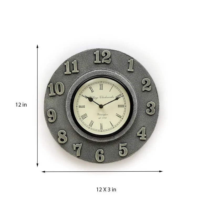 Carved Circular Pattern Wood Wall Clock media 7