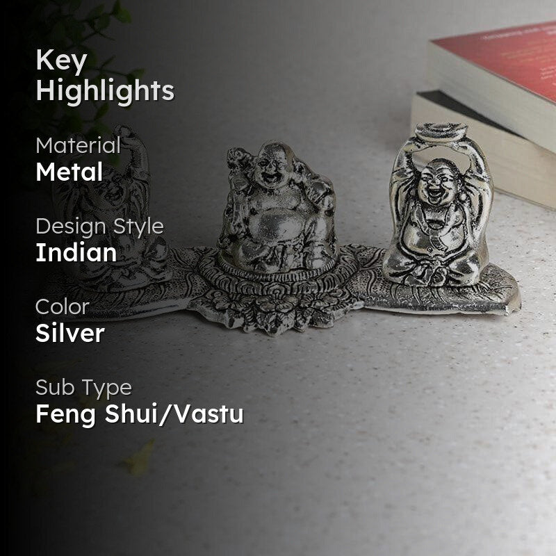 Fengshui Buddha Showpiece - Silver media 2
