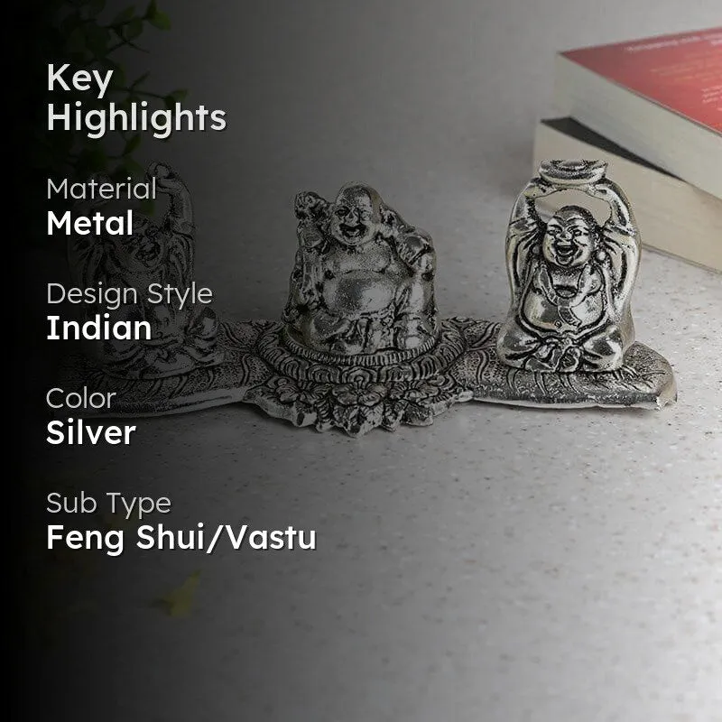 Fengshui Buddha Showpiece - Silver media 2
