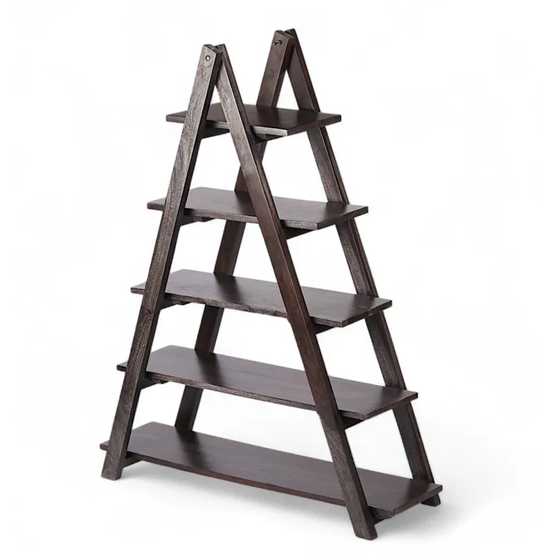 Uverox Sheesham Wooden Wall & Book Shelve - Black media 3