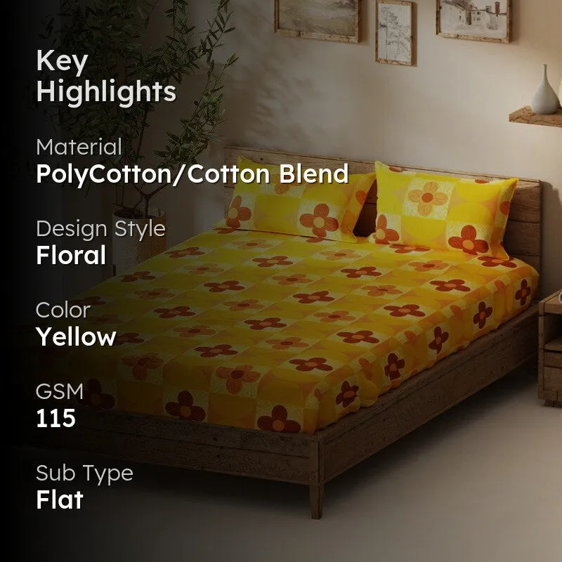 Prycon Bedsheet (Mustard) - 115 GSM media 2