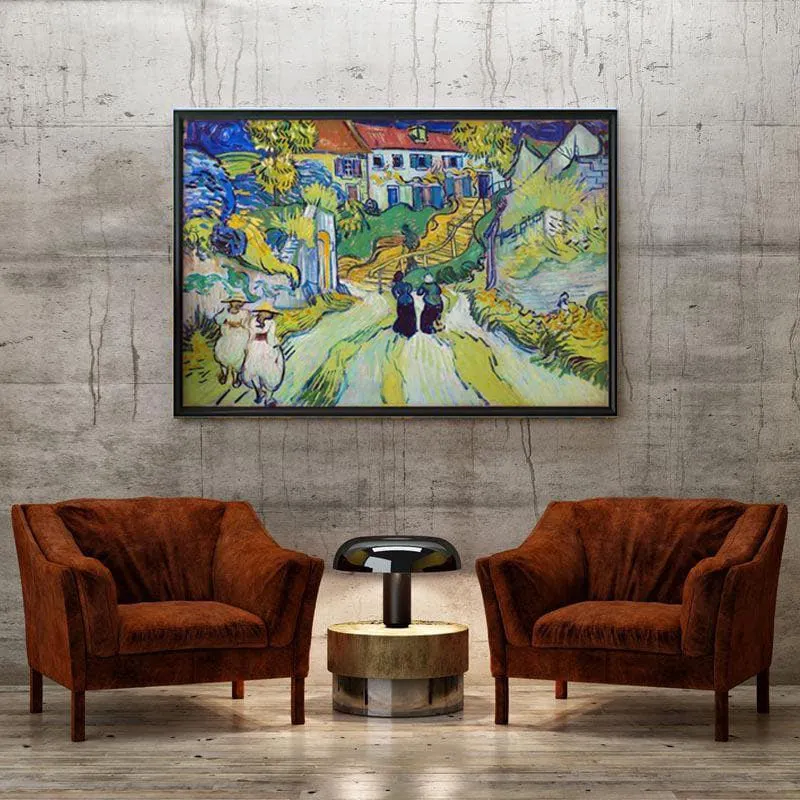 Stairway At Auvers By Vincent Van Gogh - Black Frame media 4