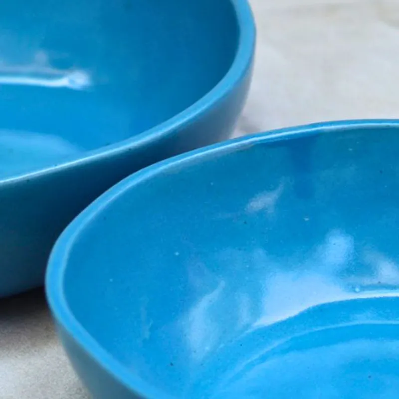 Pietro Ceramic Serving Bowl (Blue) - 550 mL media 3