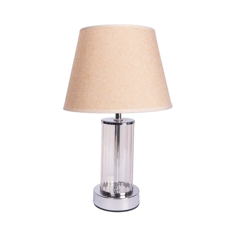 AarviDecor Landon Accent Cotton Table Lamp - Beige media 4