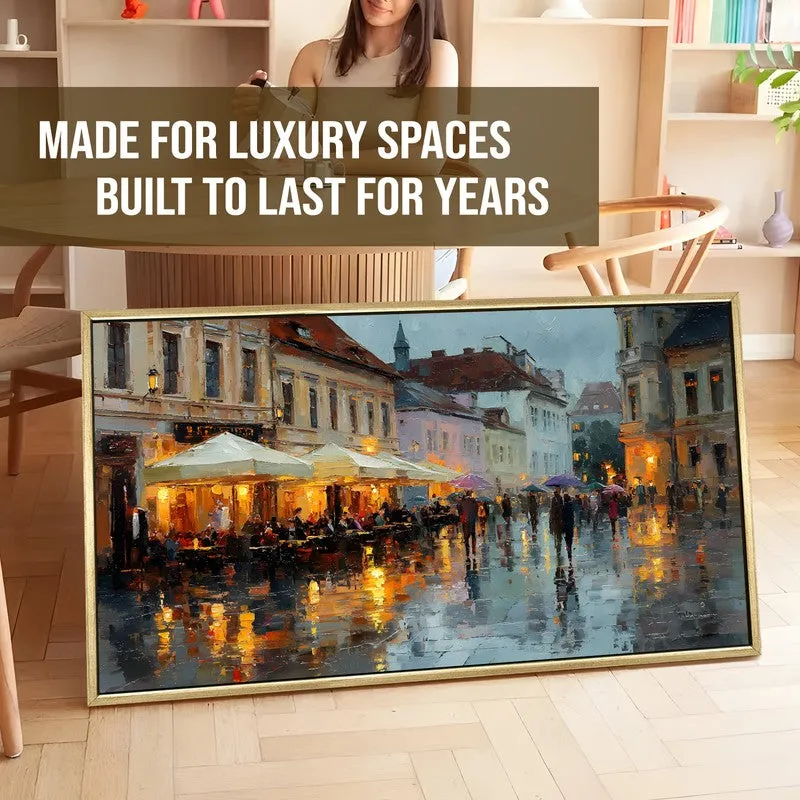 Nocturne Rain Canvas Wall Painting With Frame media 5