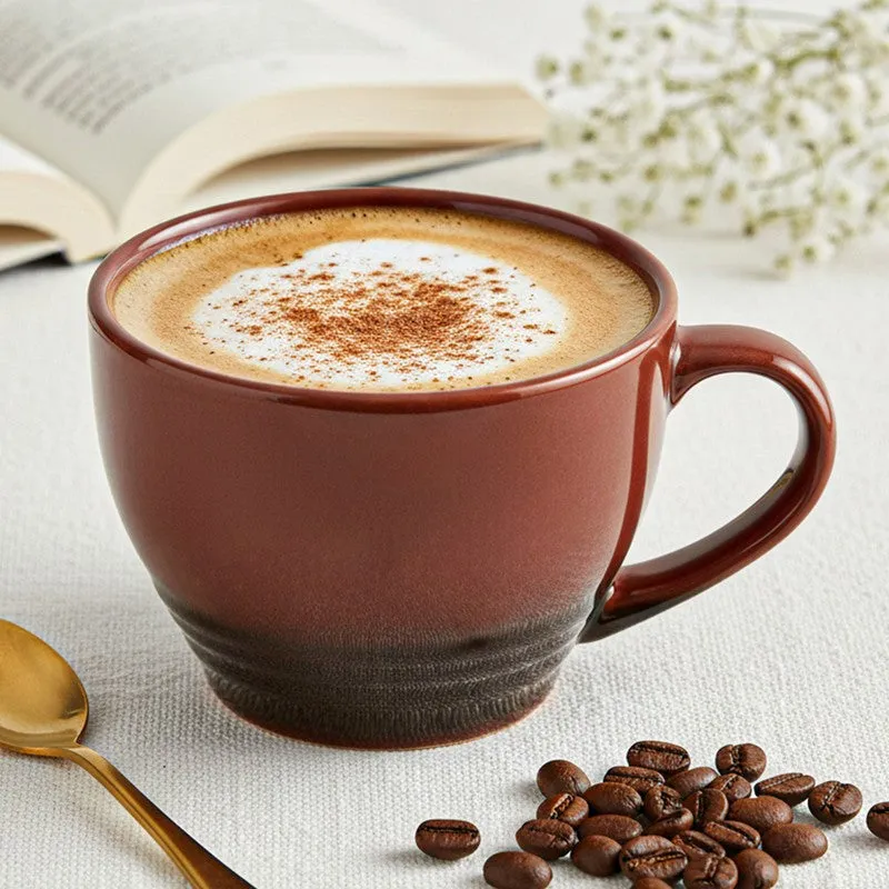Gradient Brew Ceramic Coffee Mug (Deep Red) - 500 mL media 1
