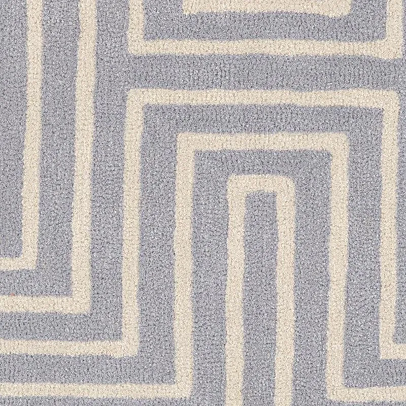 Denethor Hand Tufted Geometric Wool & Nylon Carpet - Beige & Blue media 4