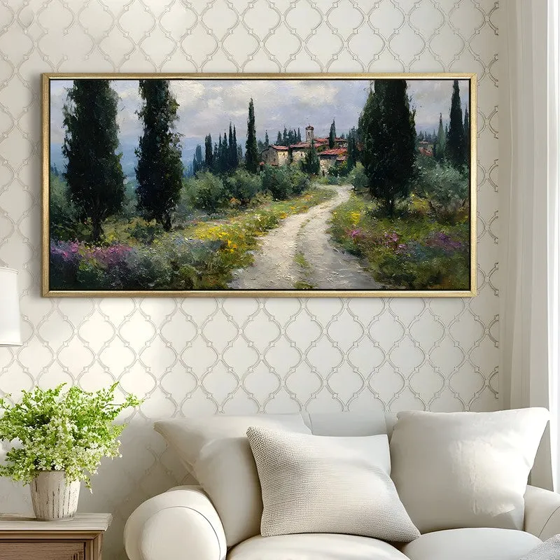 Pastoral Way Canvas Wall Painting With Frame media 4