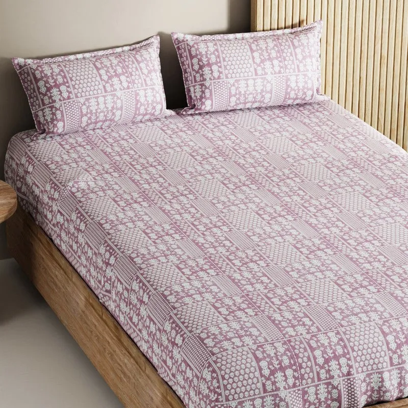 Ulven Cotton Bedsheet (Purple) - 144 TC media 4