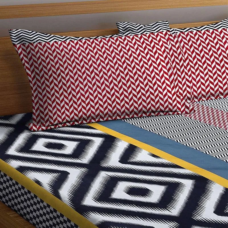 Shrevo Geometric Bedsheet - 150 GSM media 4