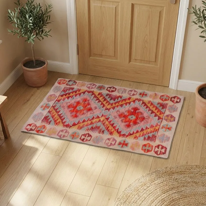 Sharp Angles Cotton Hand Woven Cotton Rug media 4
