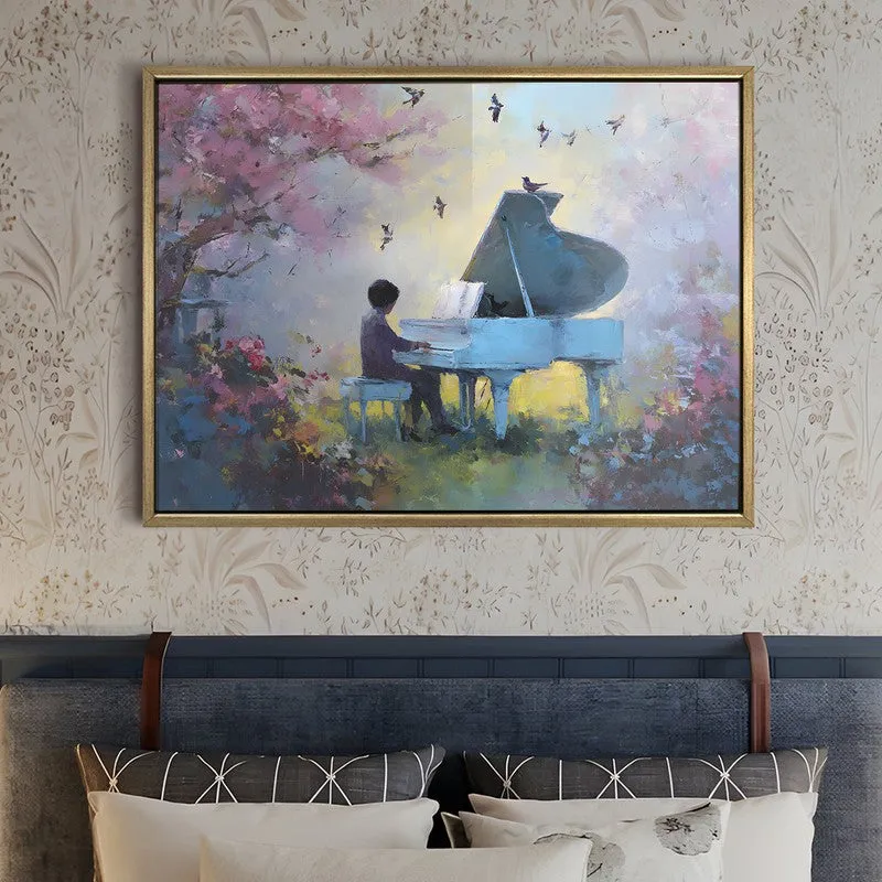 Spring Serenade Canvas Wall Painting With Frame media 5
