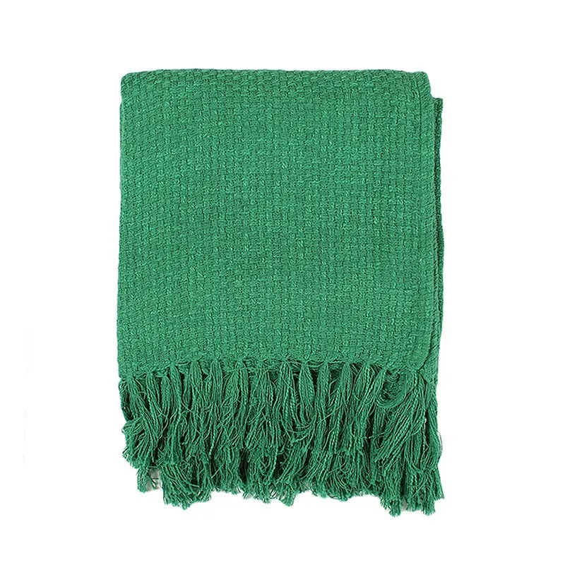 Contemporary Woven Throw Green media 4