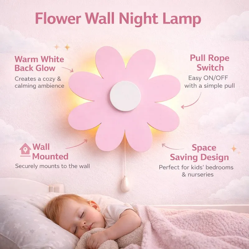Lumiflora Battery Operated MDF Wall Lamp - Light Pink media 5