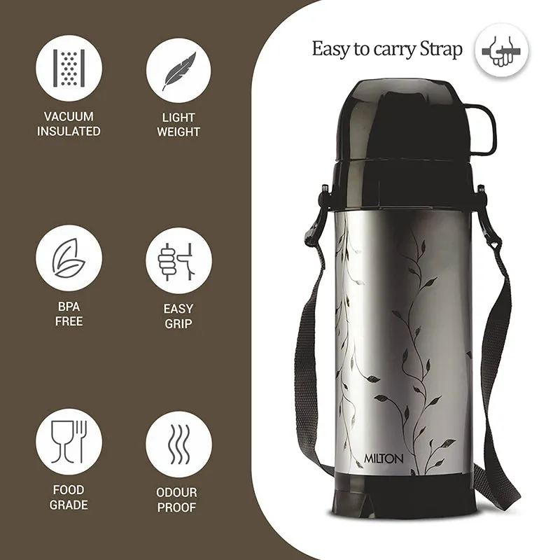 Milton Nomad Vaccum Insulated Flask (Black,Silver) - 910 mL media 6