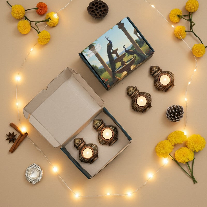Kalash Tea Light Holder - Set Of Four media 6