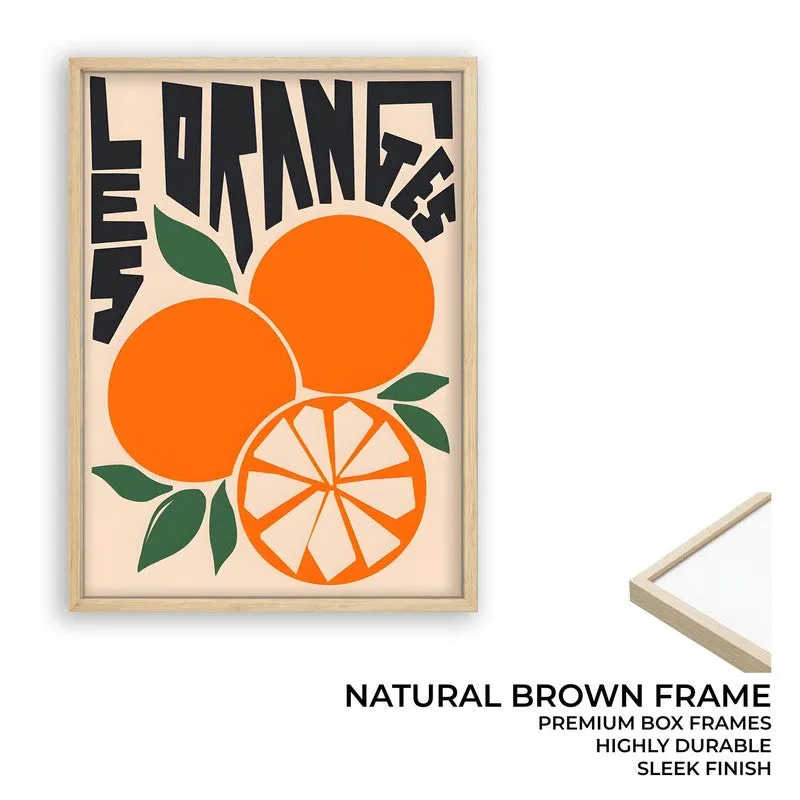 Orange Citrus Archival Canvas Wall Art - Brown media 9
