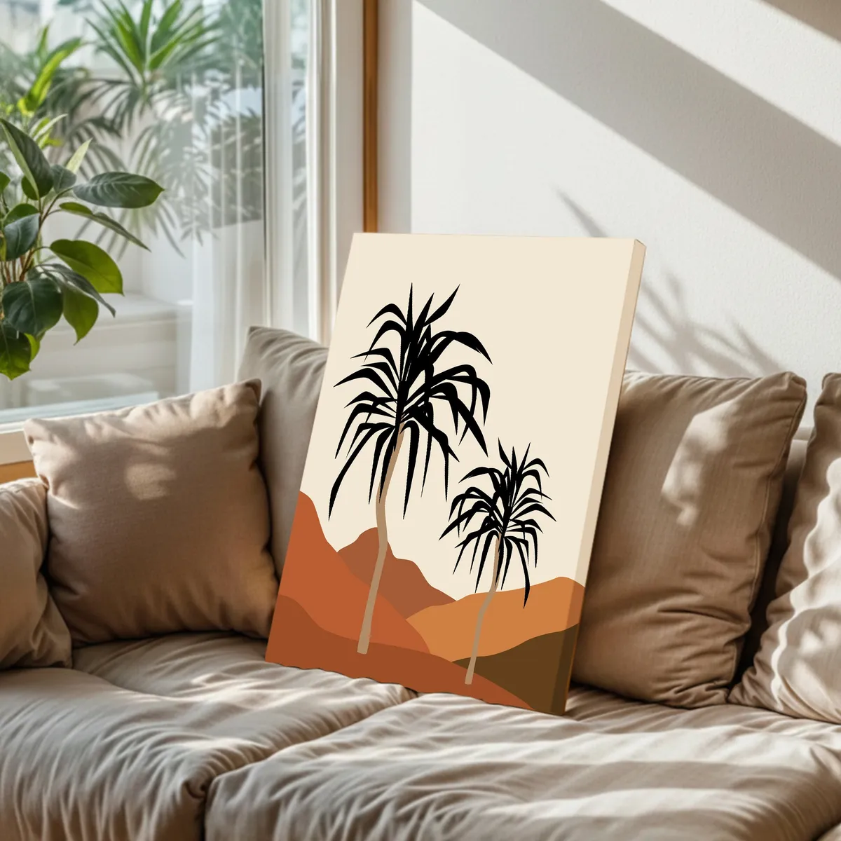 Ethereal Sand Cotton Canvas Wall Painting media 6