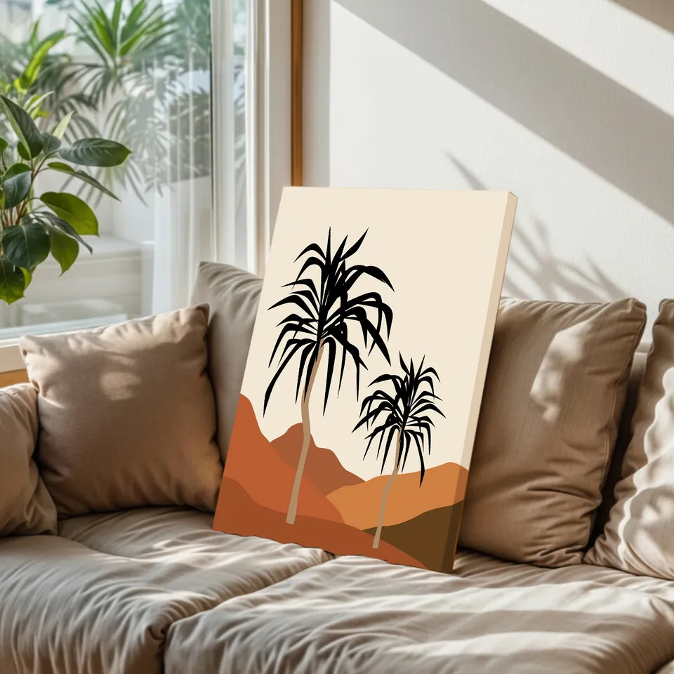 Ethereal Sand Cotton Canvas Wall Painting media 6