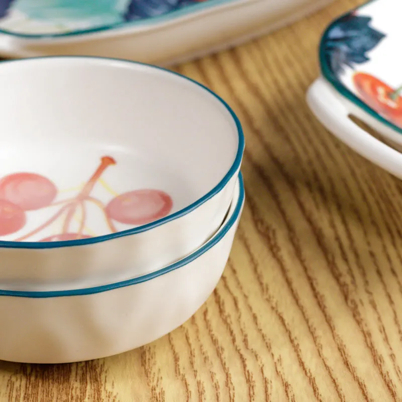 Rose Petal Porcelain Platter - Four Piece Set media 4