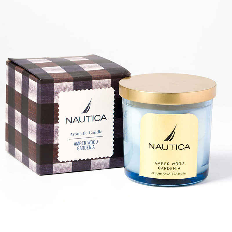 Nautica Mystic Dawn Scented Jar Candle - Amber Wood & Gardenia media 7