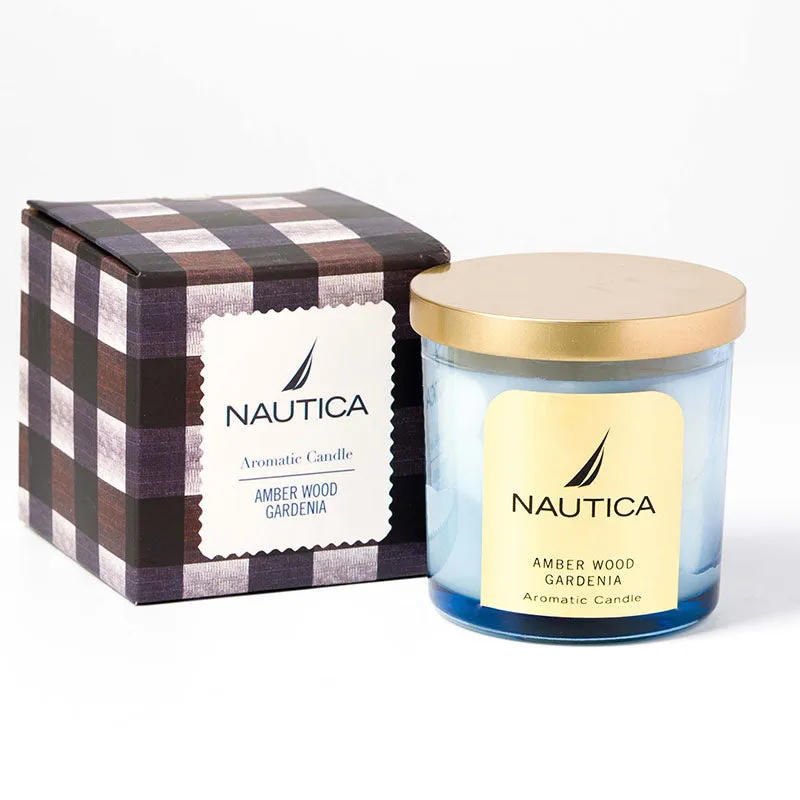 Nautica Mystic Dawn Scented Jar Candle - Amber Wood & Gardenia media 7