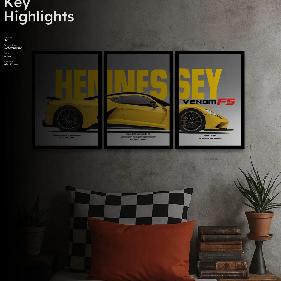 Hennessey Venom F5 Wall Art - Set Of Three media 2