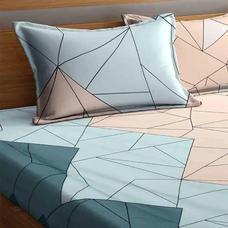 Mosaic Geometric Bedsheet - 130 GSM media 3