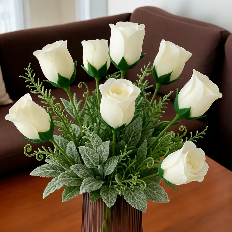 Ethereal White Rose Artificial Flower media 7