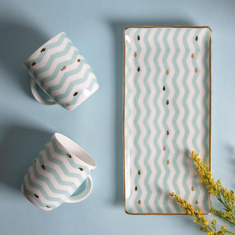 Wavy Bone China Coffee Mug  - Set of Three media 4