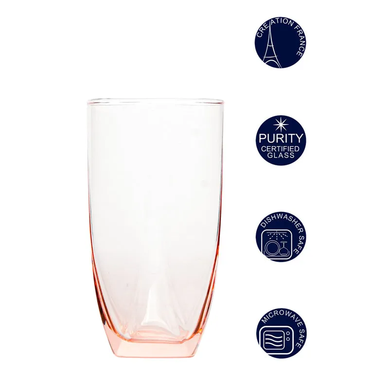 Luminarc Eiffel Glass (350 mL/Salmon Pink) - Set Of Six media 5