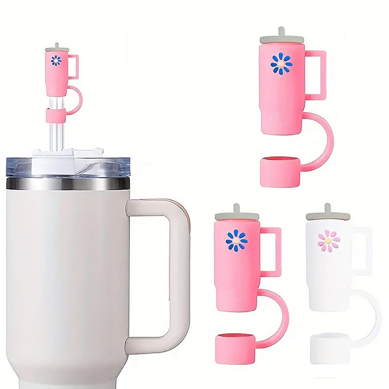 Mini Tumblers Straw Cover (White & Pink) - Set Of Three media 3