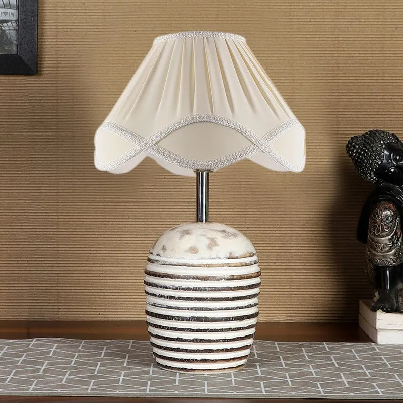 Aurivelle Cotton Table Lamp - White media 4