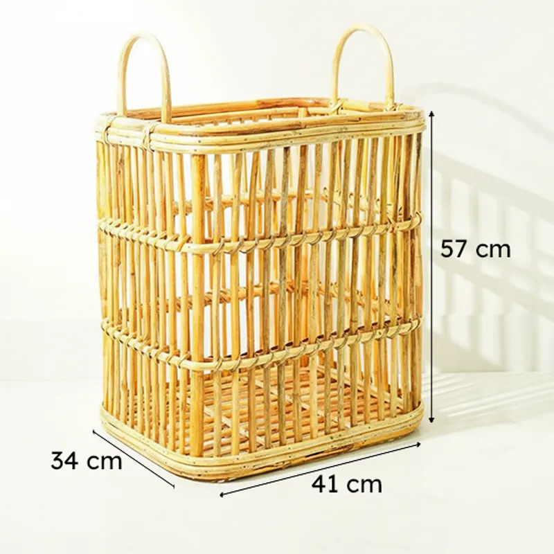 Mara Rattan Laundry Basket media 8