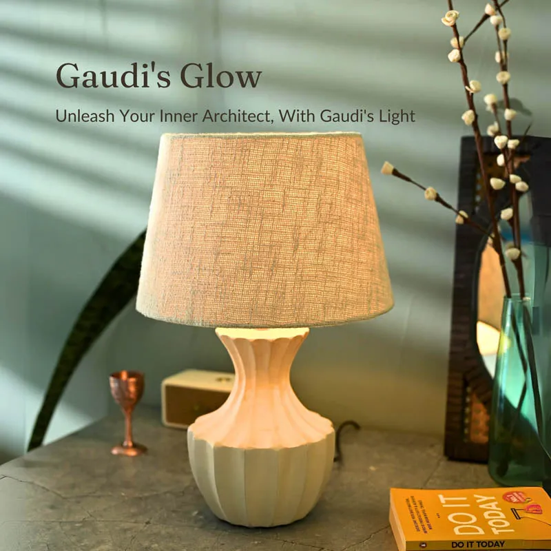 Birdo Wooden Table Lamp - White media 3