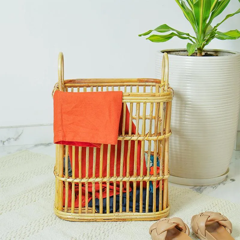 Mara Rattan Laundry Basket media 1