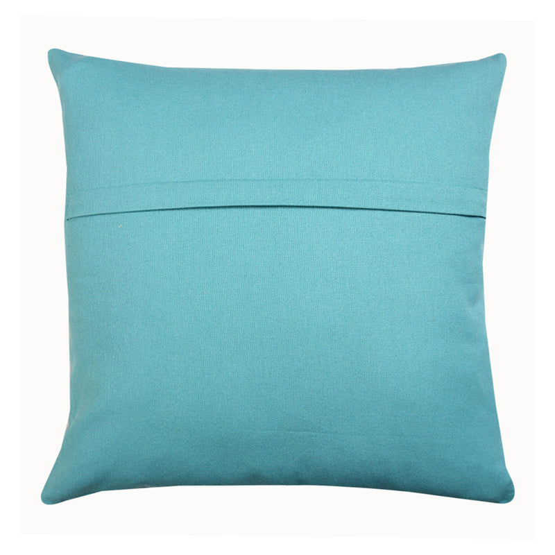 Whisper Weave Printed Cushion Cover (Blue) - Set Of Five media 4