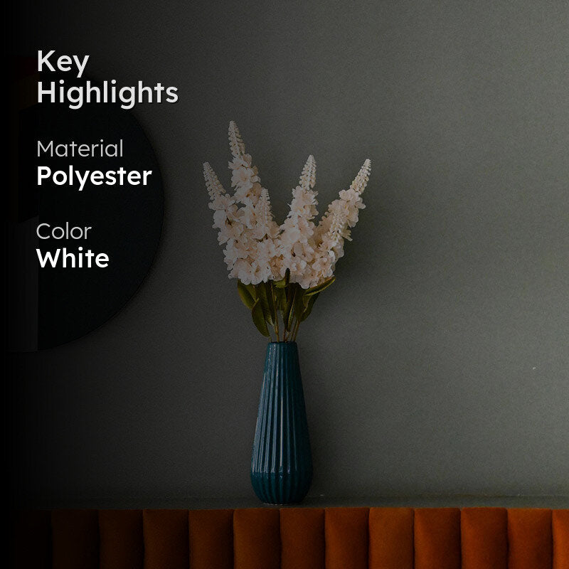 Faux Everlasting Snapdragon Flower Stick - White media 2