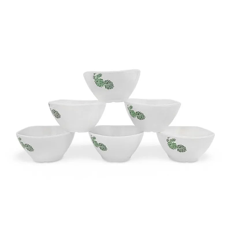 Swiss Leave Melamine Snack Bowls (240 mL Each) - Set of Six media 7