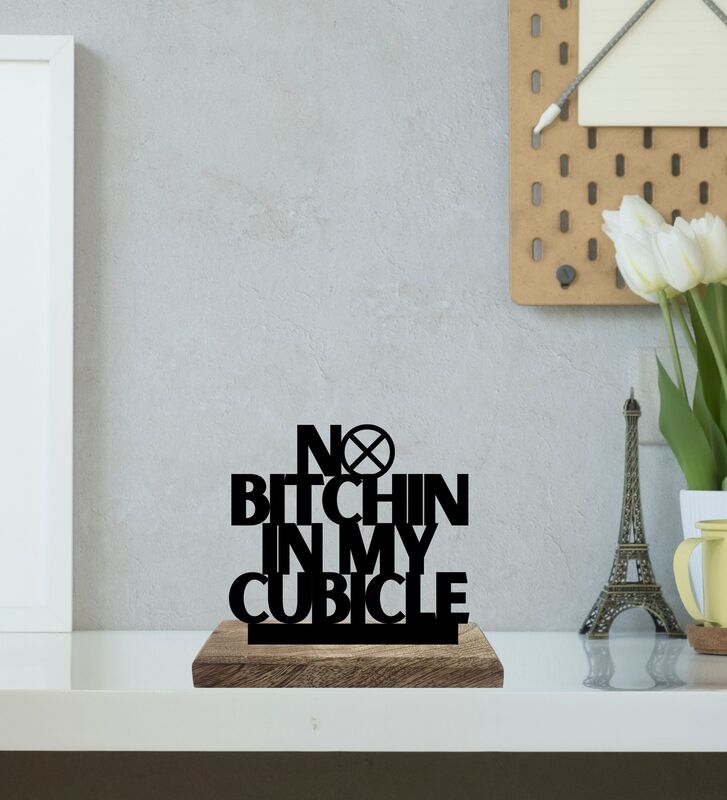 Quiet Cubicle Busy Brain Typography Showpiece - Set Of Two media 3
